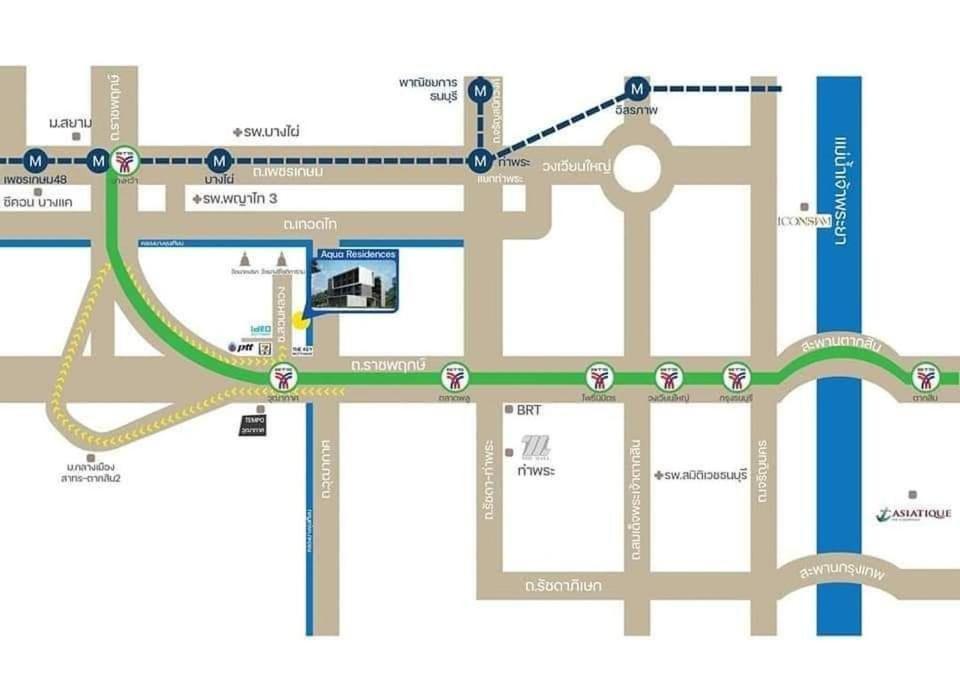 Aqua Residences อควา เรสซิเดนซ์ ห้องพักใหม่ให้เช่า ติดรถไฟฟ้าสถานีวุฒากาศ بانكوك المظهر الخارجي الصورة